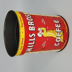 Vintage Hills Bros Coffee Tin Can 2 Pounds